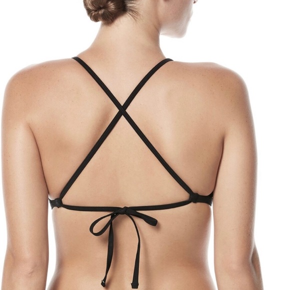 Nike High-Neck Mesh Cross-back Tie Bikini Top - Picture 3 of 9